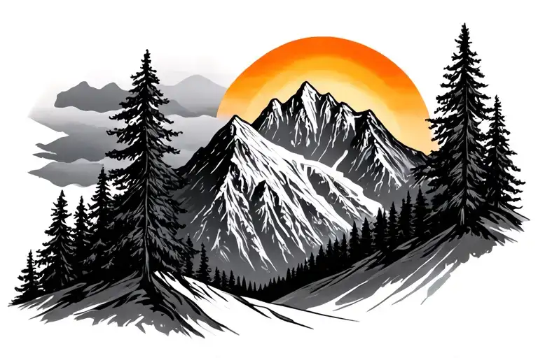 Mountain Woth Sunset