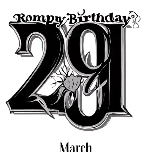 Roman Numeral Birthday 29March