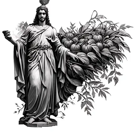 God Of The Harvest Ceres Standing Full Length Romanesque Style
