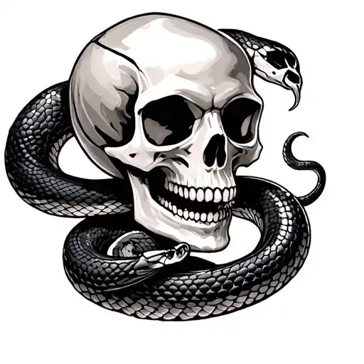 Skull And Snake