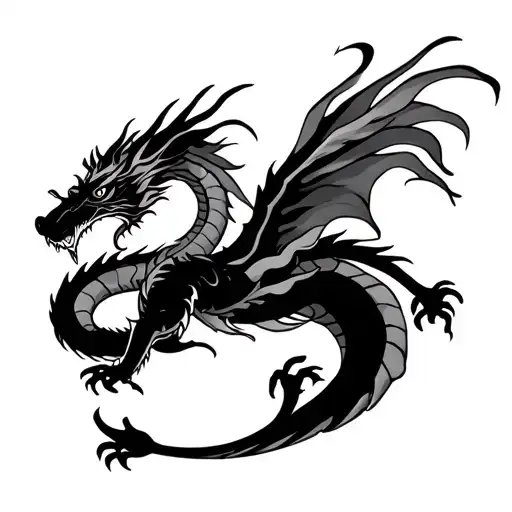 Japanese Dragon Flying