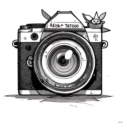 Camera With A Rick And Morty Portal On The Lens