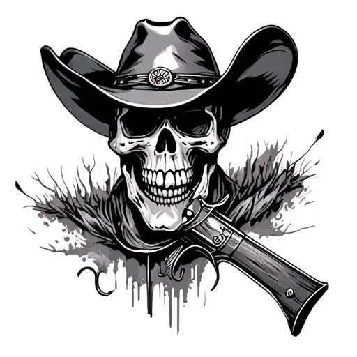 Cowboy Skull Western