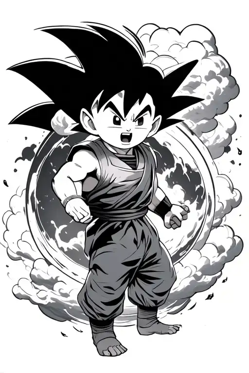Goku Child Cloud Flying Sphere
