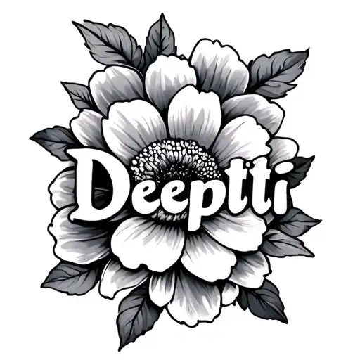 Deepti Name With Flower Blooming