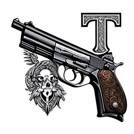 Ruger Emblem Black With The Letter T