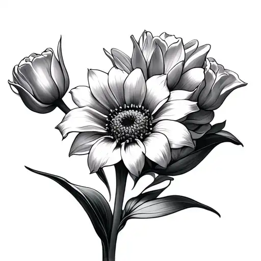 Tulips Lilis Sun Flower