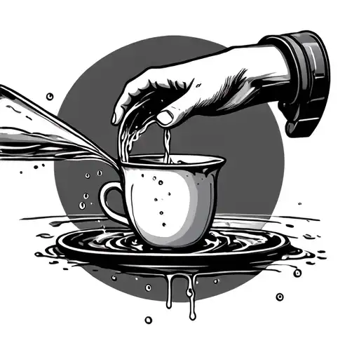 Pouring Into A Water Cup Ins Worker