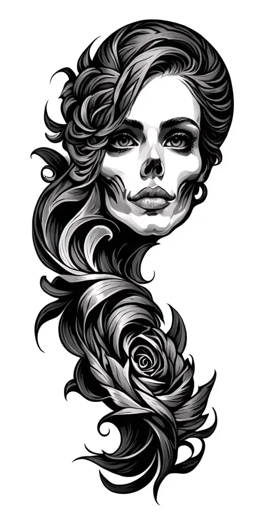 Tooled Leather Tattoo Design