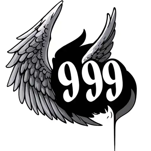 999 Numbers With Angel Wings