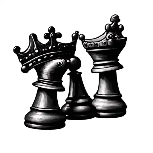 King And Queen Chess 2D Square
