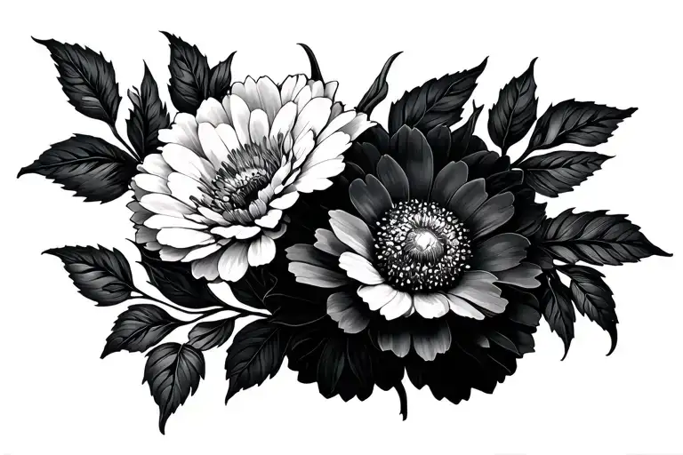 Dying Darker Flowers Cut Off With A Band That Transform Into Lighter Flourishing Flowers