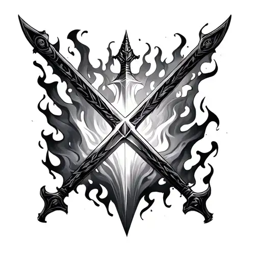 A Flaming Sword Representing The Sword Of The Spirit