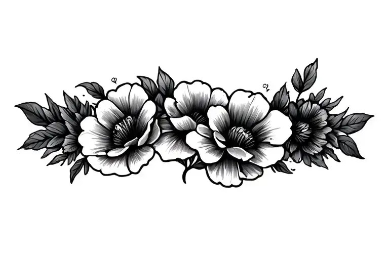 Dying Darker Flowers Cut Off With A Band That Transform Into Lighter Flourishing Flowers
