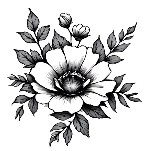 Sonder Tatto Design That Has Flowers