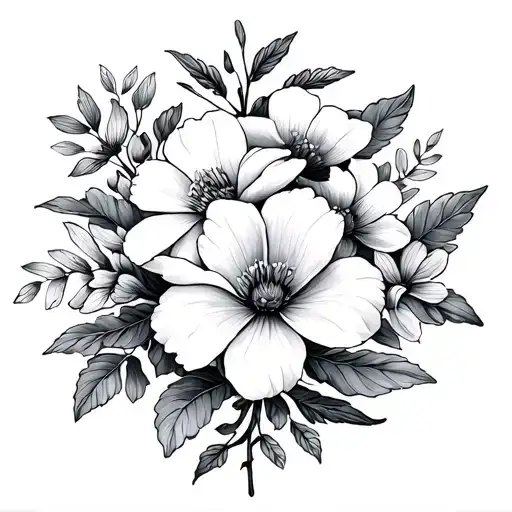 Full Sleeve Birth Flower Growing January March May July November Dainty Feminine