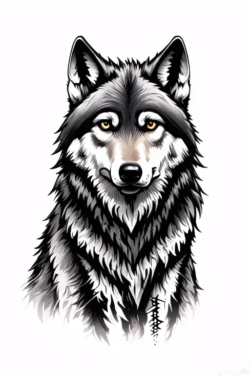 Wolf With Scratches On Its Arm Sleeve