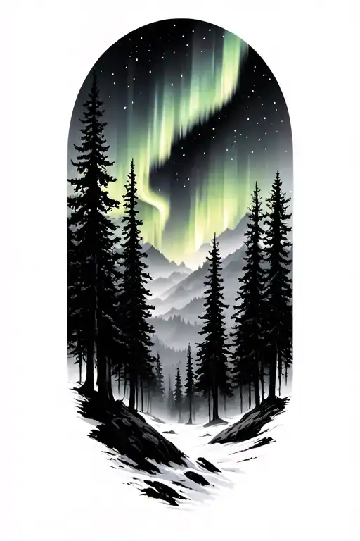 Forest Northern Lights