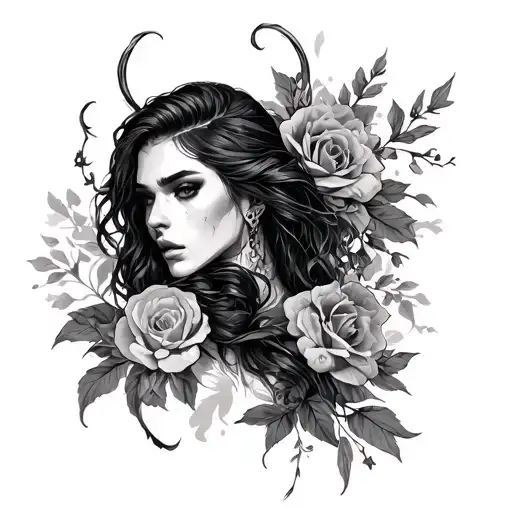 Tattofeminine For Damon Slayer's Delicate Damon And Thin Stroke