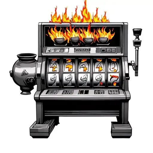 Slot Machine Big Hot Flaming Pots