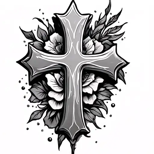 Cross Tattoo Design Showcasing