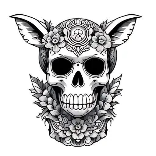 Sugar Animal Skull Totem Pole