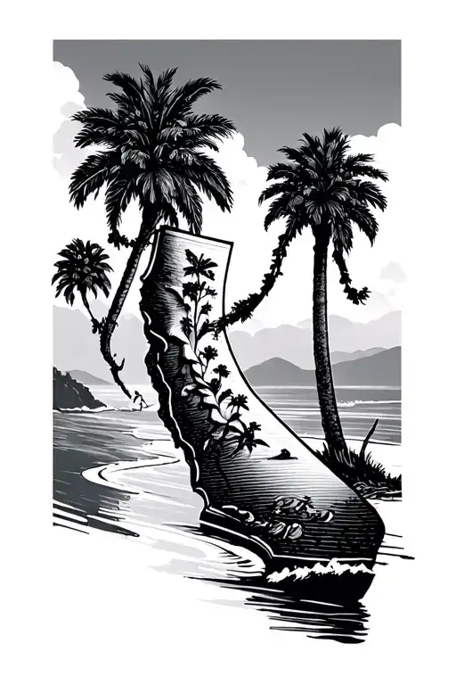 California Outline Tattoo idea