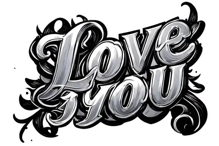Please Make Concept Designs For A Tattoo That Says Love You 3000 From Marvel