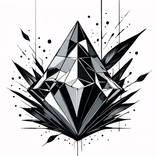 A Perfectly Polished Black Geometric Crystal