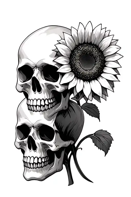 Sunflower Skulls