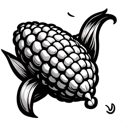 Animated Corn Kernel That's Smiling And Winking