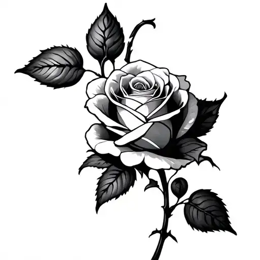 A Single String Of Rose Intertwined On An Arm