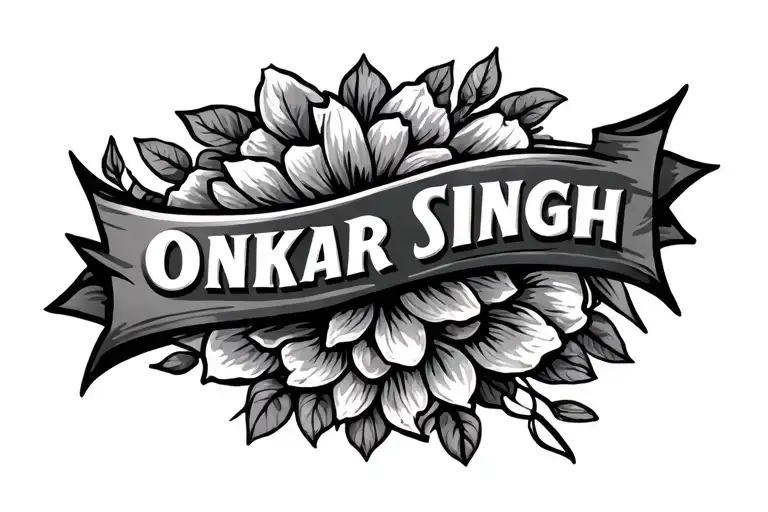 Arm Band Tattoo Design With Name Onkar Singh