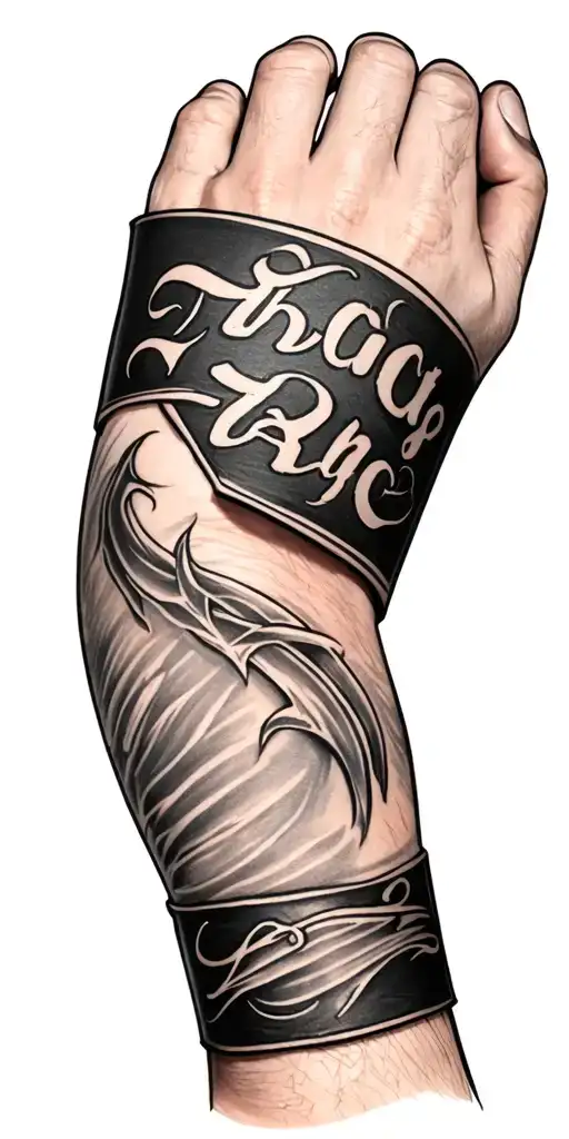 Arm Band With Name Written