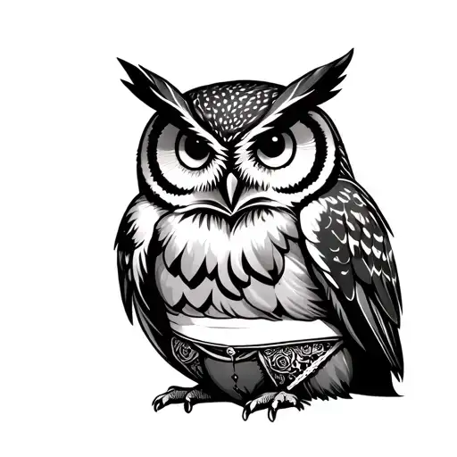 Owl Wearing Panties
