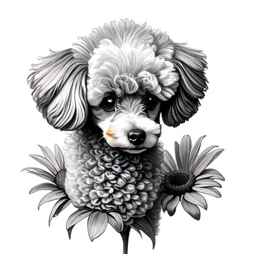 Show Poodle Daisy Flower