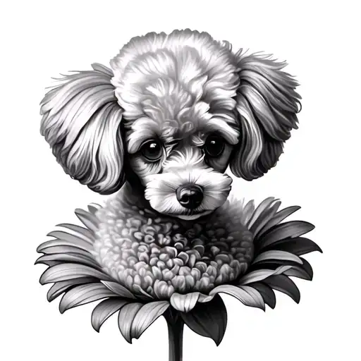 Show Poodle Daisy Flower