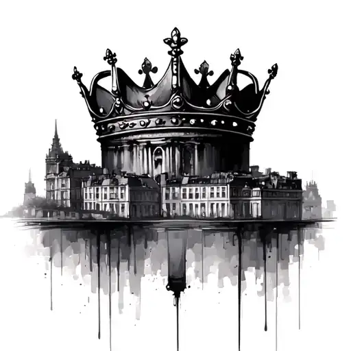 Crown Of King Paris Skyline Lyon Cityscape