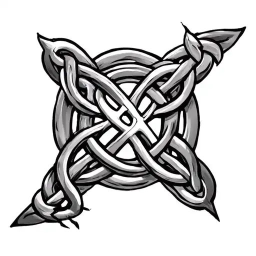 Celtic Knot With Cross Underneath