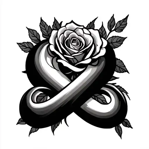 Infinite Sign Intertwined And Roses