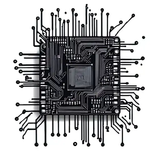 Circuit Board Tattoo Minimal