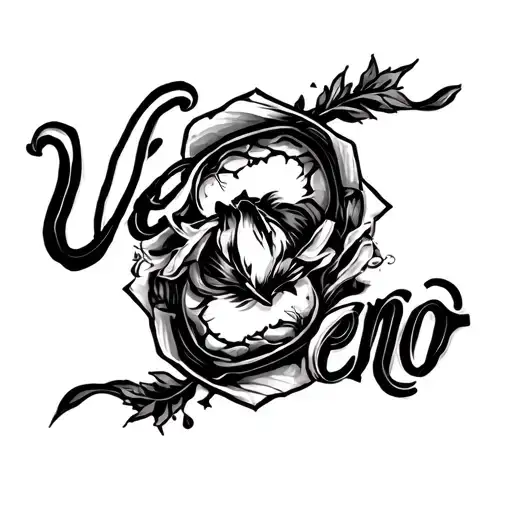 Veneno In Cursive Font
