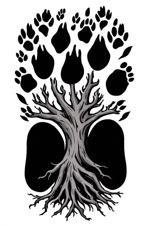 Paw Prints Like Roots