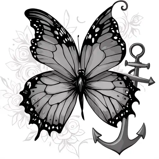 Butterfly And Anchor