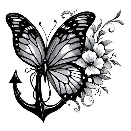 Butterfly And Anchor
