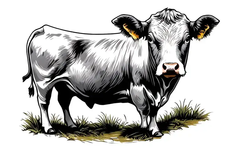 Vintage Butcher Shop Style Cow