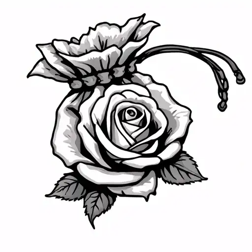 Rose Made Of Money Bag