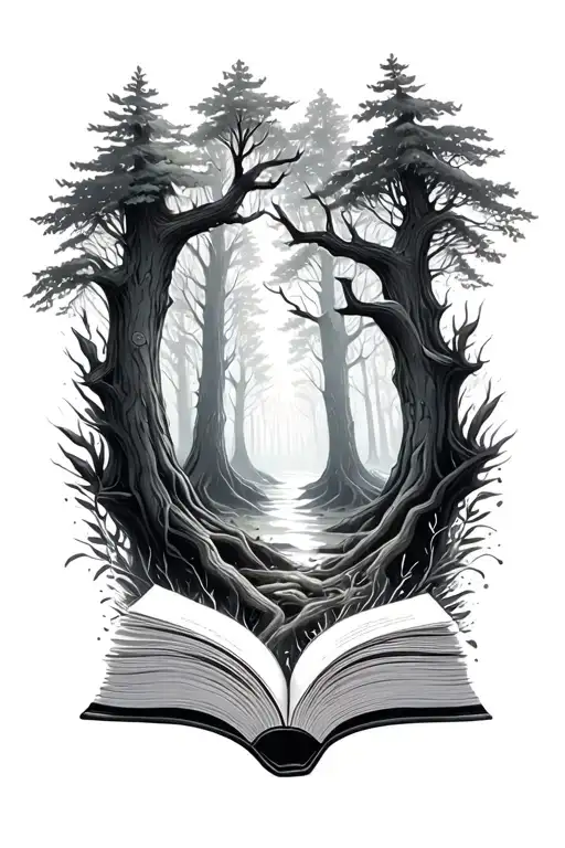Forest Coming Out Of Open Book