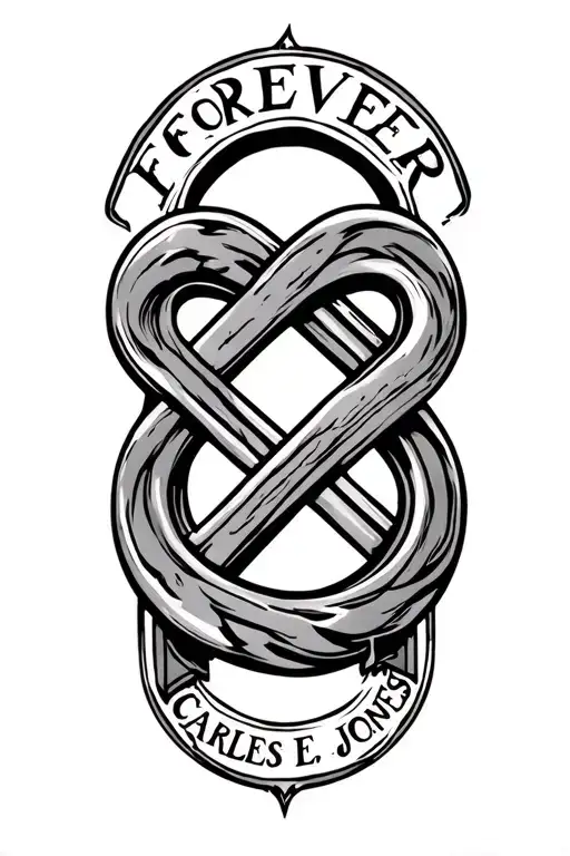 Infinity Symbol With Skelton Key Unlocking It That Says Forever Charles E Jones