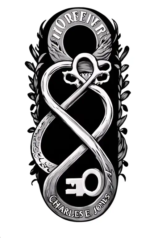 Infinity Symbol With Skelton Key Unlocking It That Says Forever Charles E Jones With Skelton Key